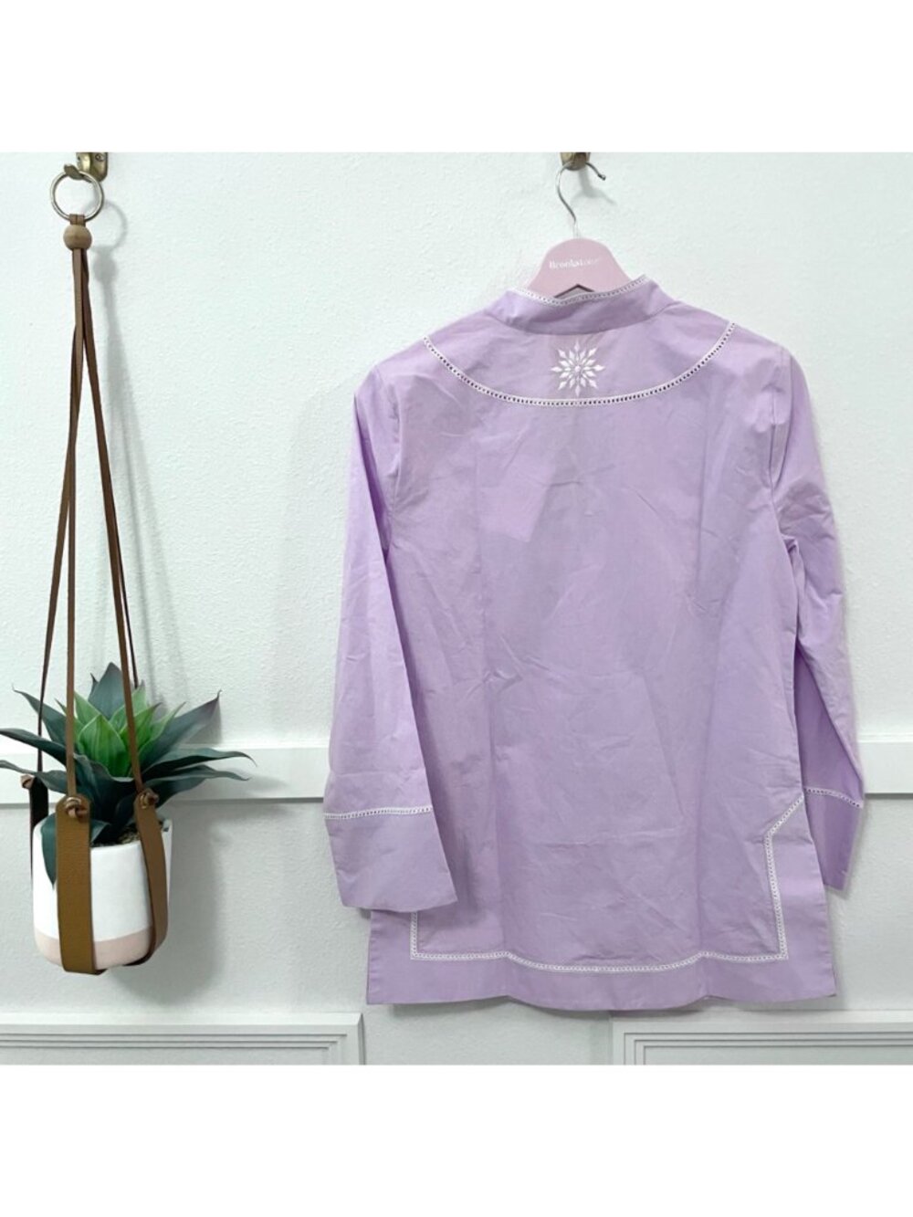 NWT Nico Blu Jacaranda Tunic Sunset Lavender Embroidery Bohemian Top Size XS - Picture 9 of 9